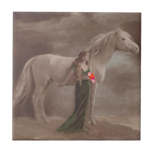 A White Horse Decorative Ceramic Tiles Zazzle