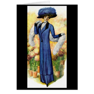 Vintage Lady going for a Stroll Cards