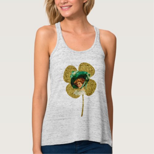 Vintage Lady Golden Clover Tank Top