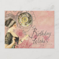 Vintage Lady Happy Birthday
