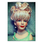 Vintage Lady Head Vase Jeannie Bouffant Hair