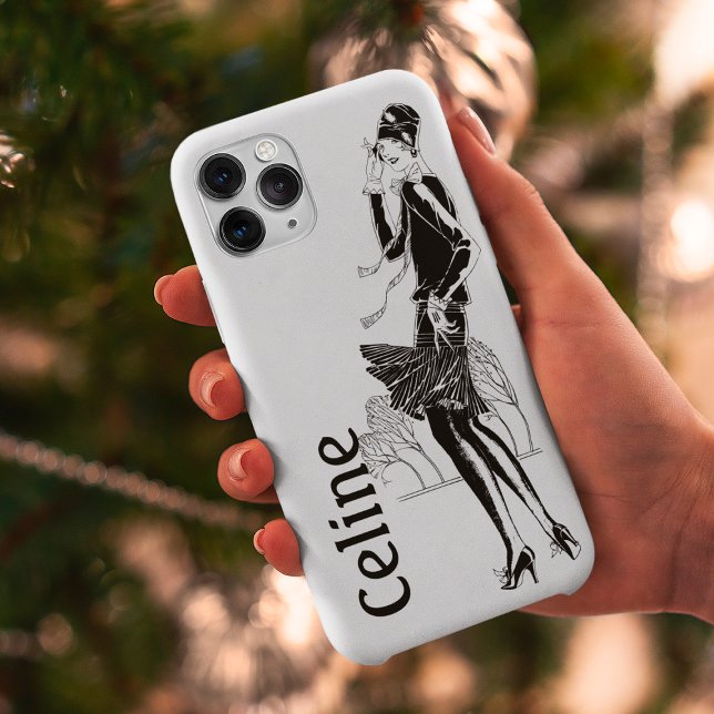 Vintage Lady in Black and White iPhone Case (Creator Uploaded)