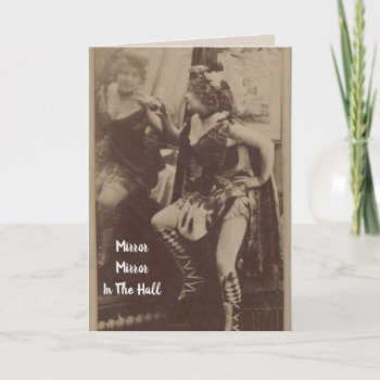 Vintage Lady In The Mirror Birthday Card by CatsEyeViewGifts at Zazzle
