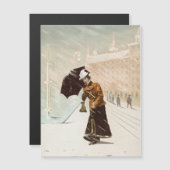 Vintage lady in the snow storm (Front/Back)