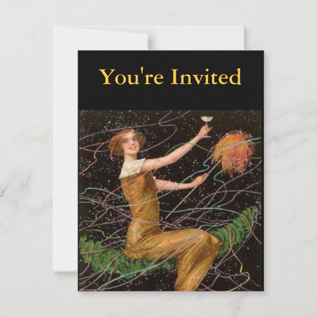 Vintage Lady Invitation (Front)