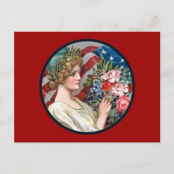 Vintage Lady Liberty_postcard Postcard by Vintage_Gifts at Zazzle