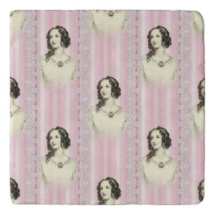 Vintage Lady Marble Trivet