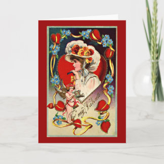 Vintage Lady My Valentine Card