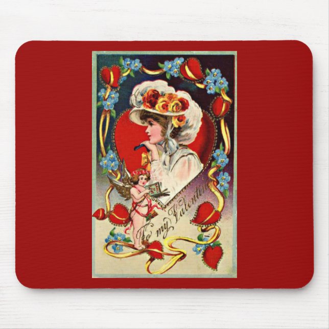 Vintage Lady My Valentine Mousepad (Front)