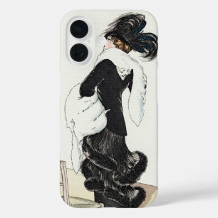 Vintage Lady of Fashion, Haute Couture Fur Coat iPhone 16 Case