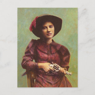 Vintage Lady Outlaw Postcard