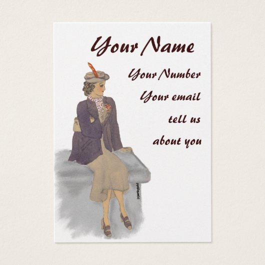 Vintage Lady profile card (Front)