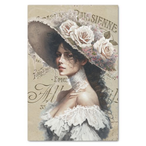 Vintage Lady Spring Tissue Paper