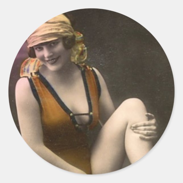 vintage lady Sticker (Front)