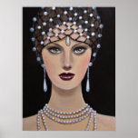 Vintage Lady With Amber Eyes Poster at Zazzle