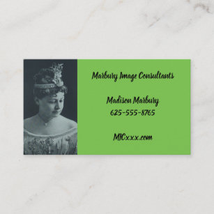 VINTAGE LADY WITH TIARA CHRISTIAN IMAGE CONSULTANT BUSINESS CARD