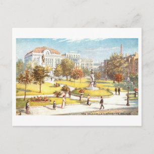 Vintage Lafayette Square in New Orleans Postcard