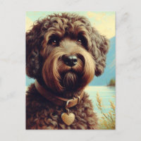 Vintage Lagotto Romagnolo Painting
