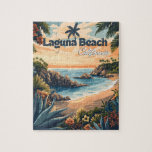 Vintage Laguna Beach California  Jigsaw Puzzle<br><div class="desc">Capture the timeless charm of Laguna Beach with this vintage-inspired coastal poster! Featuring a retro design of Orange County’s iconic shores, this art print highlights sunlit coves, rugged cliffs, and the laid-back surf culture of Southern California. Perfect for beach lovers, California natives, or travelers nostalgic for the Pacific Coast, this...</div>