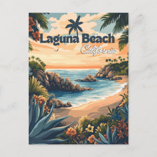 Vintage Laguna Beach California  Postcard