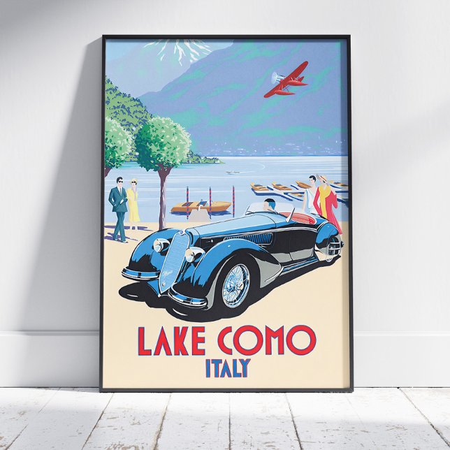 Vintage Lake Como Advertising Poster (Vintage Lake Como Advertising Print)