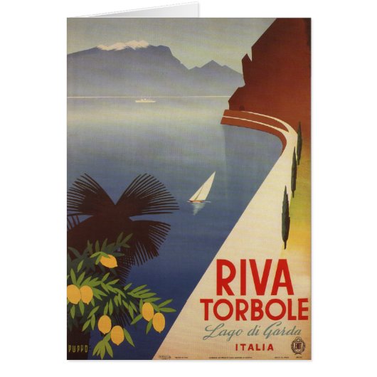 Vintage Lake Garda Riva Torbole Italy Tourism (Front)