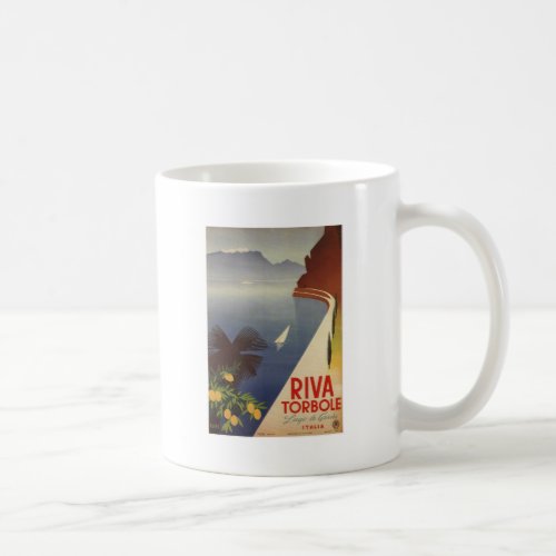 Vintage Lake Garda Riva Torbole Italy Tourism Coffee Mug