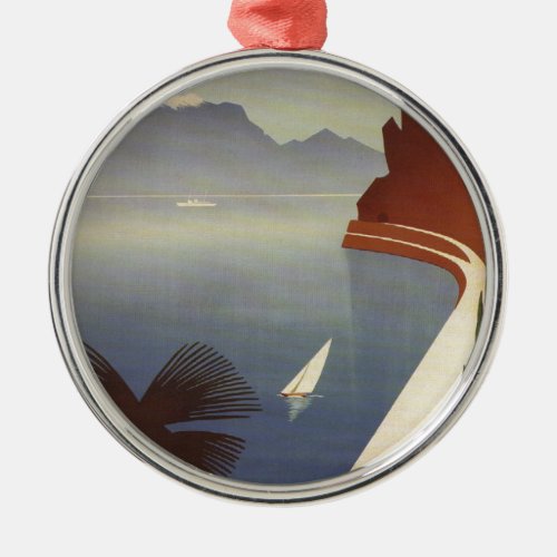 Vintage Lake Garda Riva Torbole Italy Tourism Metal Ornament