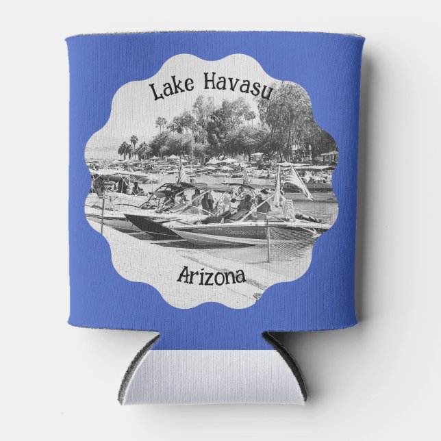 Vintage Lake Havasu Channel   Can Cooler (Front)