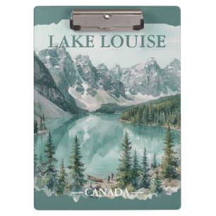 Vintage Lake Louise Canada Travel Graphic Clipboard