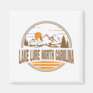 Vintage Lake Lure North Carolina Mountain Hiking P Magnet