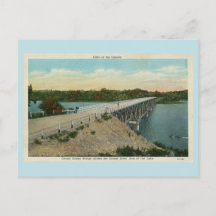 Vintage Lake of the Ozarks, Grand Glaize Bridge Postcard