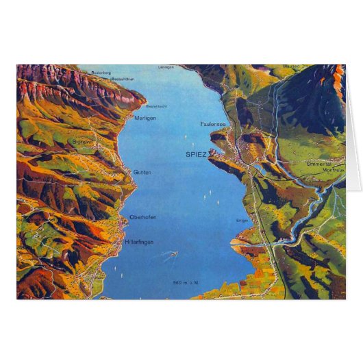 Vintage Lake of Thun Switzerland Travel (Front Horizontal)