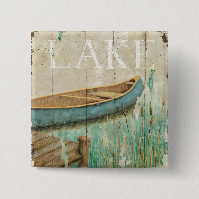 Vintage Lake Pinback Button (Front)