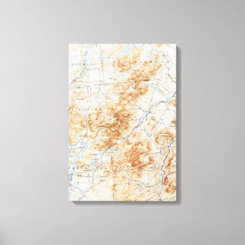 Vintage Lake Placid New York Topographical Map Canvas Print