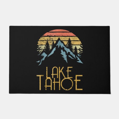 Vintage Lake Tahoe California Nevada Retro Doormat