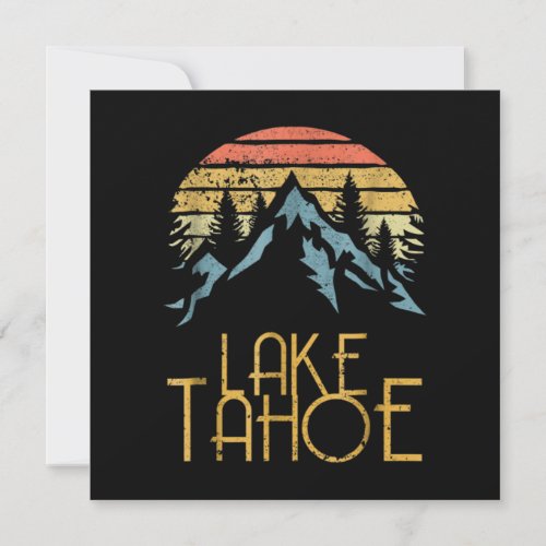 Vintage Lake Tahoe California Nevada Retro Invitation