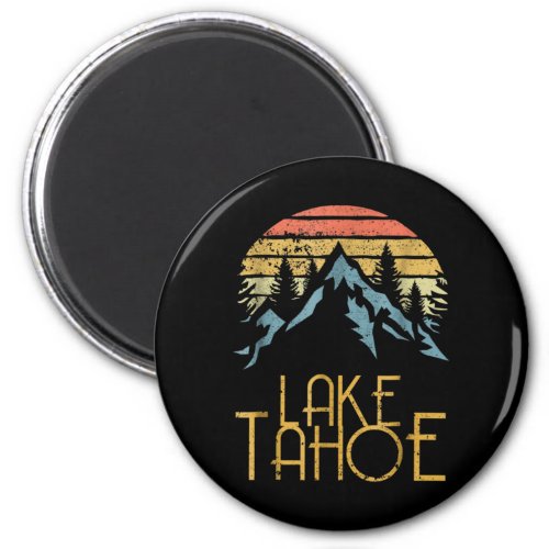 Vintage Lake Tahoe California Nevada Retro Magnet