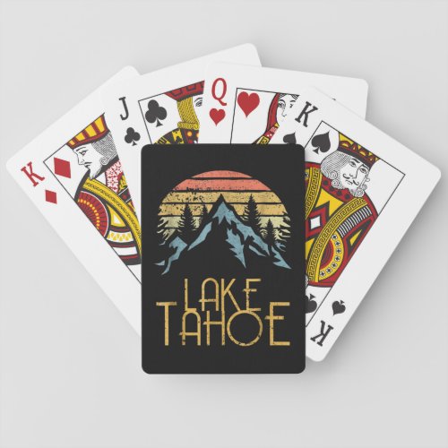 Vintage Lake Tahoe California Nevada Retro Playing Cards