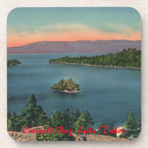 Vintage Lake Tahoe Emerald Bay Coaster