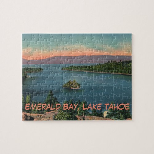 Vintage Lake Tahoe Emerald Bay Jigsaw Puzzle