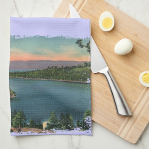 Vintage Lake Tahoe Emerald Bay Kitchen Towel