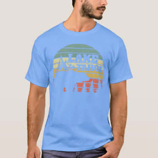Vintage Lakeahoe souvenir retro sunset camping fun T-Shirt