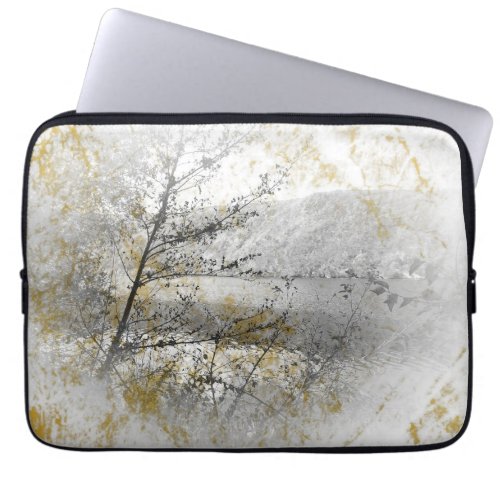 Vintage lakeshore memories aautumn winter season  laptop sleeve