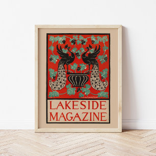 Vintage Lakeside Magazine Poster