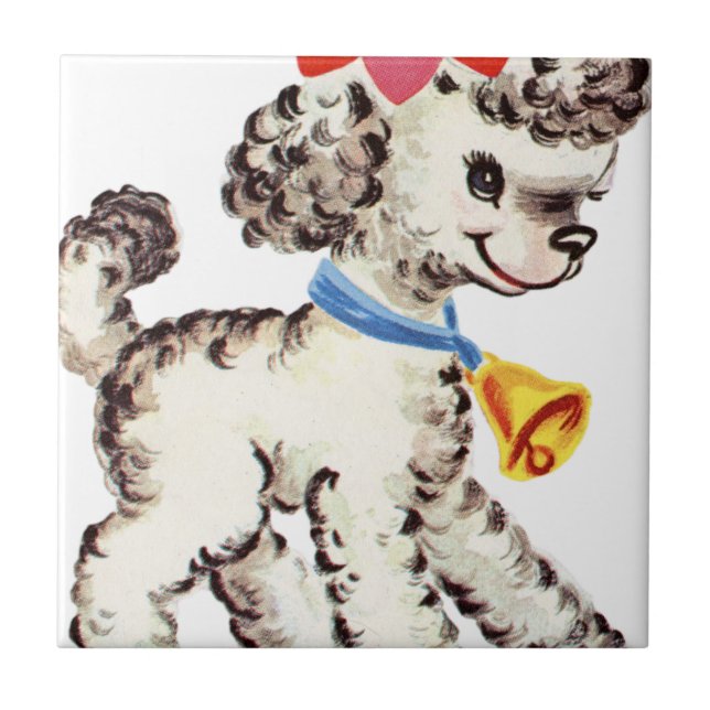 Vintage Lamb Ceramic Tile (Front)