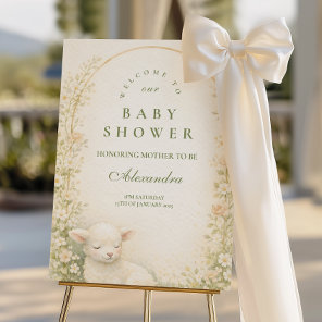 Vintage Lamb Meadow Arch Baby Shower Foam Board