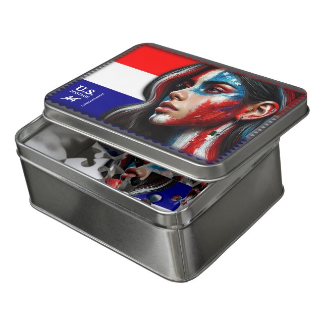 Vintage L'Amerique - Hisp Jigsaw Puzzle (Lid Open)