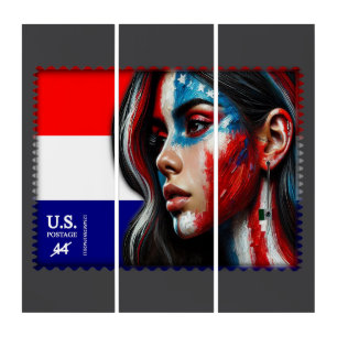 Vintage L'Amerique - Hisp Triptych