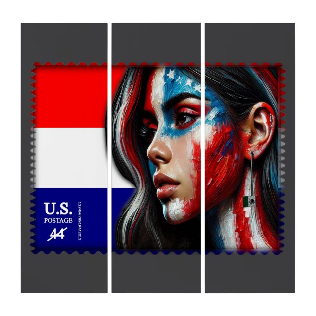 Vintage L'Amerique - Hisp Triptych (Front)